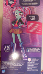 Size: 587x1009 | Tagged: safe, sunny flare, equestria girls, g4, my little pony equestria girls: friendship games, box art, doll, equestria girls logo, female, school spirit, solo