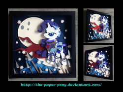 Size: 1280x958 | Tagged: safe, artist:pixelkitties, artist:the-paper-pony, rarity, g4, craft, irl, photo, shadowbox, solo