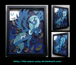 Size: 1325x1132 | Tagged: safe, artist:the-paper-pony, princess luna, g4, craft, irl, photo, shadowbox, solo