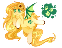 Size: 3841x3000 | Tagged: safe, artist:ruef, oc, oc only, bat pony, pony, high res, sunflower