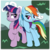 Size: 1857x1863 | Tagged: safe, artist:the-paper-pony, rainbow dash, twilight sparkle, g4, bedroom eyes, commission, female, lesbian, shadowbox, ship:twidash, shipping