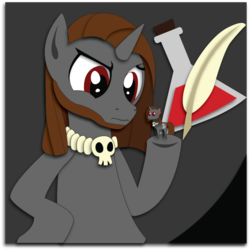 Size: 894x894 | Tagged: safe, artist:the-paper-pony, oc, oc only, oc:sulphur bane, commission, shadowbox, solo