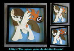 Size: 1280x880 | Tagged: safe, artist:the-paper-pony, wild fire, g4, craft, female, irl, photo, present, shadowbox, solo