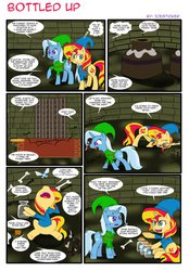 Size: 744x1072 | Tagged: safe, artist:icesticker, sunset shimmer, trixie, fairy, pony, g4, comic, forest temple, parody, sunset, the legend of zelda