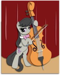 Size: 1713x2163 | Tagged: safe, artist:the-paper-pony, octavia melody, g4, cello, commission, female, musical instrument, shadowbox, solo