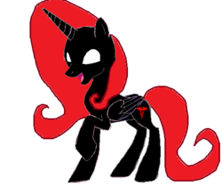 Size: 479x403 | Tagged: safe, oc, oc only, alicorn, pony, alicorn oc, base used, concave belly, donut steel, edgy, red and black oc, slender, solo, thin