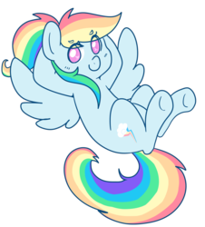 Size: 1280x1417 | Tagged: safe, artist:pegacornss, rainbow dash, g4, alternate hairstyle, female, ponytail, simple background, solo, transparent background