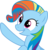 Size: 4228x4377 | Tagged: safe, artist:xhalesx, rainbow dash, rarity, pegasus, pony, g4, my little pony: friendship is magic, the lost treasure of griffonstone, absurd resolution, alternate hairstyle, female, folded wings, grin, hilarious in hindsight, manebow sparkle, rainbow fash, raised hoof, simple background, smiling, solo, transparent background, vector, wings