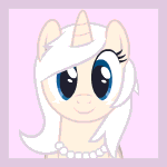 Size: 150x150 | Tagged: safe, artist:featherfell, oc, oc only, oc:ivory lace, pony, unicorn, animated, solo