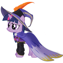 Size: 889x899 | Tagged: safe, artist:barrfind, twilight sparkle, equestria divided, g4, armor, cape, clothes, costume, crossover, female, hat, scale armor, scale mail, solo, wizard hat