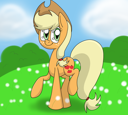 Size: 2000x1800 | Tagged: safe, artist:yourfavoritelove, applejack, g4, female, raised hoof, solo