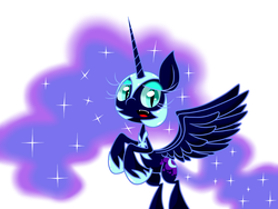 Size: 1600x1200 | Tagged: safe, artist:lovehtf421, nightmare moon, g4, female, rearing, solo, spread wings