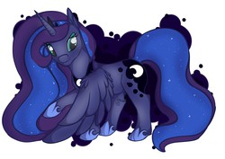 Size: 4092x2893 | Tagged: safe, artist:ellesdoodlebox, princess luna, g4, female, raised hoof, solo