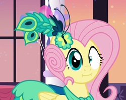 Size: 1275x1017 | Tagged: safe, edit, screencap, fluttershy, g4, make new friends but keep discord, :i, cropped, cute, female, flutterhigh, solo, we bought two cakes
