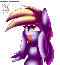 Size: 2800x3000 | Tagged: safe, artist:myralilth, artist:neoncel, derpy hooves, pegasus, pony, g4, collaboration, female, high res, mare, simple background, solo, tongue out, transparent background
