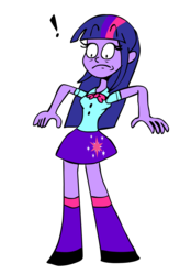 Size: 1563x2250 | Tagged: safe, artist:scobionicle99, twilight sparkle, equestria girls, g4, exclamation point, female, simple background, solo, transparent background