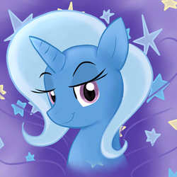 Size: 1000x1000 | Tagged: safe, artist:debbygattathebest, trixie, pony, unicorn, g4, female, happy, mare, solo