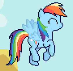 Size: 900x880 | Tagged: safe, artist:rainbowkek, rainbow dash, g4, female, pixel art, solo