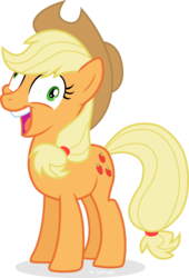 Size: 3315x4888 | Tagged: safe, artist:tomfraggle, part of a set, applejack, earth pony, pony, g4, derp, faic, female, i didn't listen, meme, simple background, solo, transparent background, vector