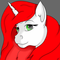 Size: 2500x2500 | Tagged: safe, artist:littlewolfstudios, oc, oc only, oc:firemane, alicorn, pony, avatar, bust, female, high res, mare, present, solo