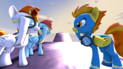 Size: 1920x1080 | Tagged: safe, artist:stormxshocker, rainbow dash, spitfire, g4, 3d, source filmmaker, wonderbolts, wonderbolts uniform