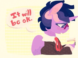 Size: 1024x768 | Tagged: safe, artist:supernoncutie, twilight sparkle, g4, female, glasses, solo