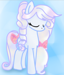 Size: 432x500 | Tagged: safe, artist:labyrinthbutterfly, oc, oc only, oc:pastel dreams, earth pony, pony, eyes closed, solo