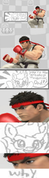 Size: 455x1624 | Tagged: safe, scootaloo, oc, g4, capcom, implied father and daughter, implied interspecies, miiverse, nintendo, ryu, super smash bros., super smash bros. 4, why