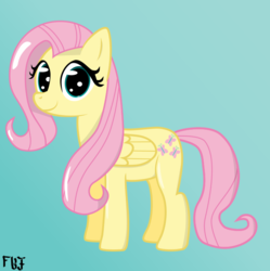 Size: 679x683 | Tagged: safe, artist:flareblitzfury, fluttershy, g4, female, gradient background, solo