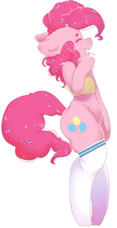 Size: 1024x1988 | Tagged: safe, artist:misocosmis, pinkie pie, g4, clothes, female, simple background, socks, solo