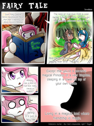 Size: 1500x2000 | Tagged: safe, artist:vavacung, princess celestia, oc, oc:fausticorn, changeling, earth pony, pony, comic:to love alicorn, g4, book, cewestia, comic, cute, earth pony celestia, female, filly, kissing, lauren faust, pink-mane celestia, snow white, snow white and the seven dwarfs