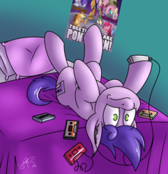 Size: 2000x2075 | Tagged: safe, artist:jorobro, oc, oc only, oc:cassette set, pony, cassette player, compact cassette, high res, solo