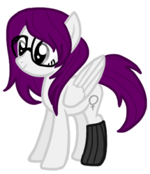 Size: 381x443 | Tagged: safe, artist:hatlesshatcollector, oc, oc only, pegasus, pony, glasses, solo