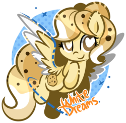 Size: 800x778 | Tagged: safe, artist:xwhitedreamsx, oc, oc only, oc:chocolate chip, pegasus, pony, heart eyes, simple background, solo, transparent background, wingding eyes