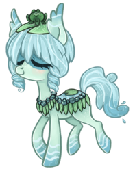 Size: 1338x1701 | Tagged: safe, artist:icyvignette, oc, oc only, oc:lilytad splash, original species, solo