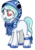 Size: 400x571 | Tagged: safe, artist:xbeautifuldreamerx, oc, oc only, oc:fish fan, earth pony, pony, accessory, blue hooves, clothes, colored hooves, colored pupils, female, full body, hooves, koinobori windsock, mare, smiling, solo, unshorn fetlocks