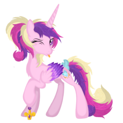 Size: 3800x3800 | Tagged: safe, artist:law44444, princess cadance, g4, cute, cutedance, female, high res, simple background, solo, tongue out, transparent background, wink