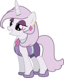 Size: 2491x3050 | Tagged: safe, artist:duskthebatpack, oc, oc only, oc:royal decree, pony, unicorn, earring, female, high res, horseshoes, mare, mother, piercing, simple background, solo, transparent background, vector
