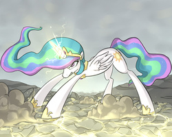 Size: 1000x800 | Tagged: safe, artist:uc77, princess celestia, g4, female, magic, solo