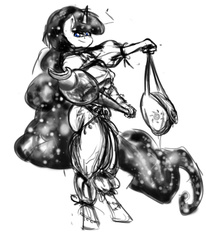 Size: 624x759 | Tagged: safe, artist:kimirera, princess luna, anthro, unguligrade anthro, g4, black and white, female, grayscale, sketch, solo