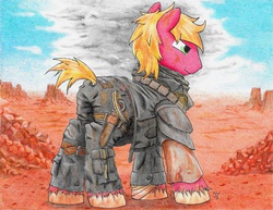 Size: 1017x786 | Tagged: safe, artist:philo5, big macintosh, earth pony, pony, g4, mad max, male, max rockatansky, solo, stallion