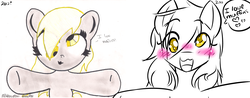Size: 4336x1700 | Tagged: safe, artist:fiji-firefox, derpy hooves, pegasus, pony, g4, female, heart, mare, redraw