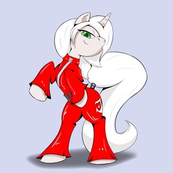 Size: 1000x1000 | Tagged: safe, artist:[redacted], pony, ash crimson, clothes, crossover, king of fighters, ponified, solo