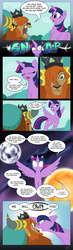 Size: 1565x5340 | Tagged: safe, artist:didj, prince rutherford, twilight sparkle, alicorn, pony, yak, g4, party pooped, badass, comic, epic rebuttal, female, glowing eyes, mare, reality ensues, twilight sparkle (alicorn)