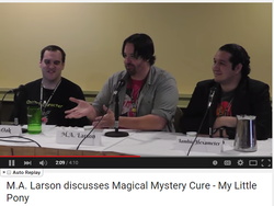 Size: 644x484 | Tagged: safe, human, g4, magical mystery cure, irl, irl human, m.a. larson, photo, youtube, youtube link