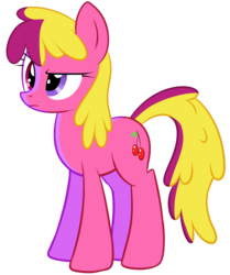 Size: 1280x1529 | Tagged: safe, artist:acersiii, berry punch, berryshine, cherry berry, earth pony, hybrid, pony, g4, background pony, cherry berry punch, female, fusion, mare, simple background, solo, transparent background