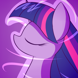 Size: 1280x1280 | Tagged: safe, artist:acersiii, twilight sparkle, g4, eyes closed, female, no mouth, simple background, solo