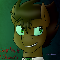 Size: 1200x1200 | Tagged: safe, artist:ceejayponi, doctor whooves, time turner, earth pony, pony, g4, male, nightmare whooves, solo, stallion