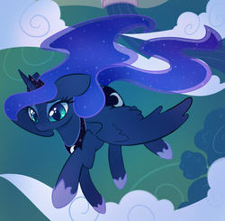 Size: 1000x980 | Tagged: safe, artist:uncertainstardust, princess luna, g4, female, sad, solo