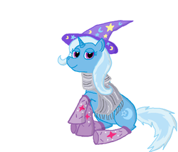 Size: 701x600 | Tagged: artist needed, source needed, safe, trixie, pony, unicorn, g4, clothes, female, implied shipping, lesbian, mare, scarf, ship:twixie, shipping, socks, solo
